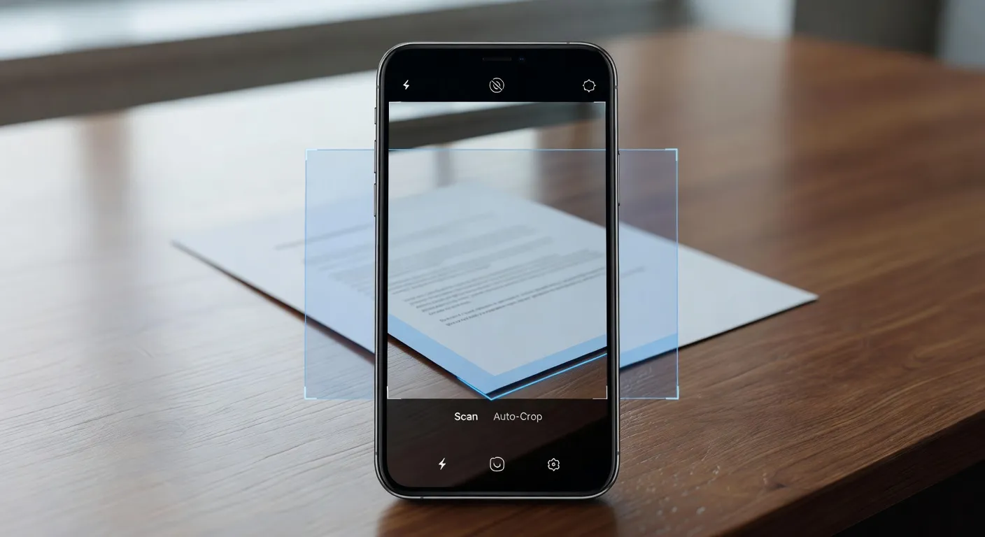 Scanner à plat Canon CanoScan avec documents administratifs posés sur la vitre