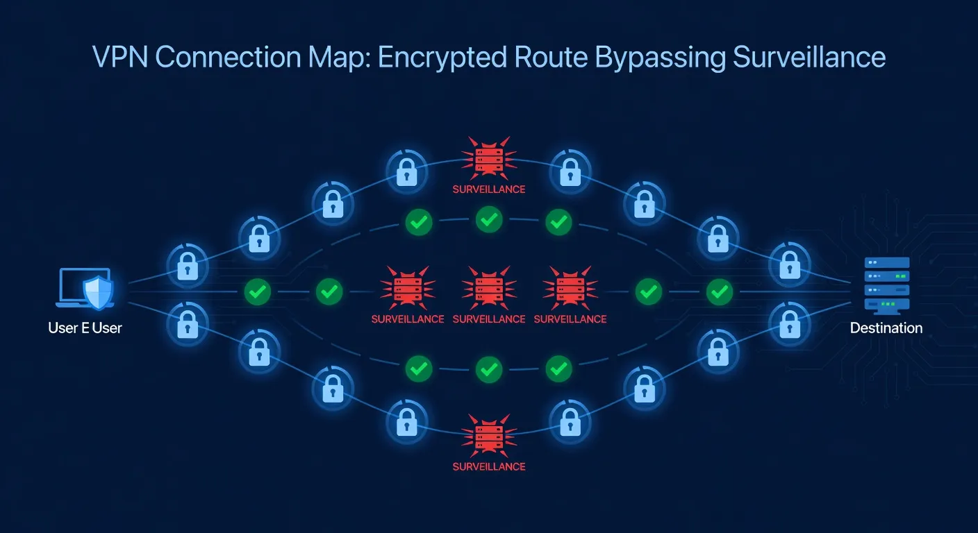 Comparaison visuelle des niveaux de protection : sans VPN, avec VPN sur Wi-Fi public