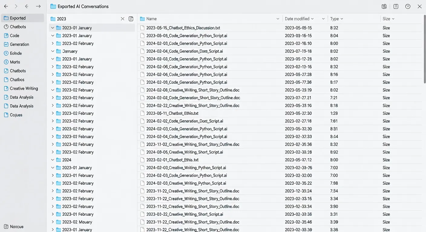 Comparaison des interfaces d'export de données des principaux assistants IA