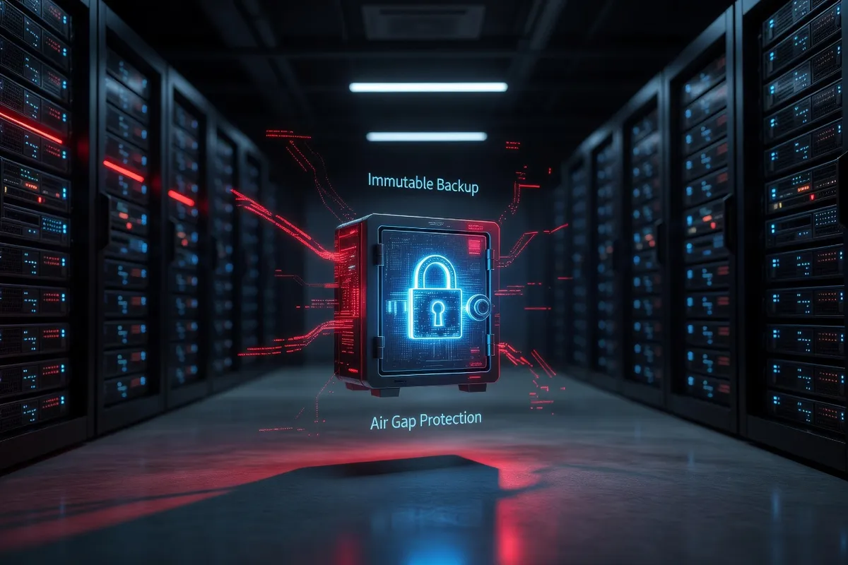 Cadenas numérique symbolisant la protection des sauvegardes contre les ransomwares