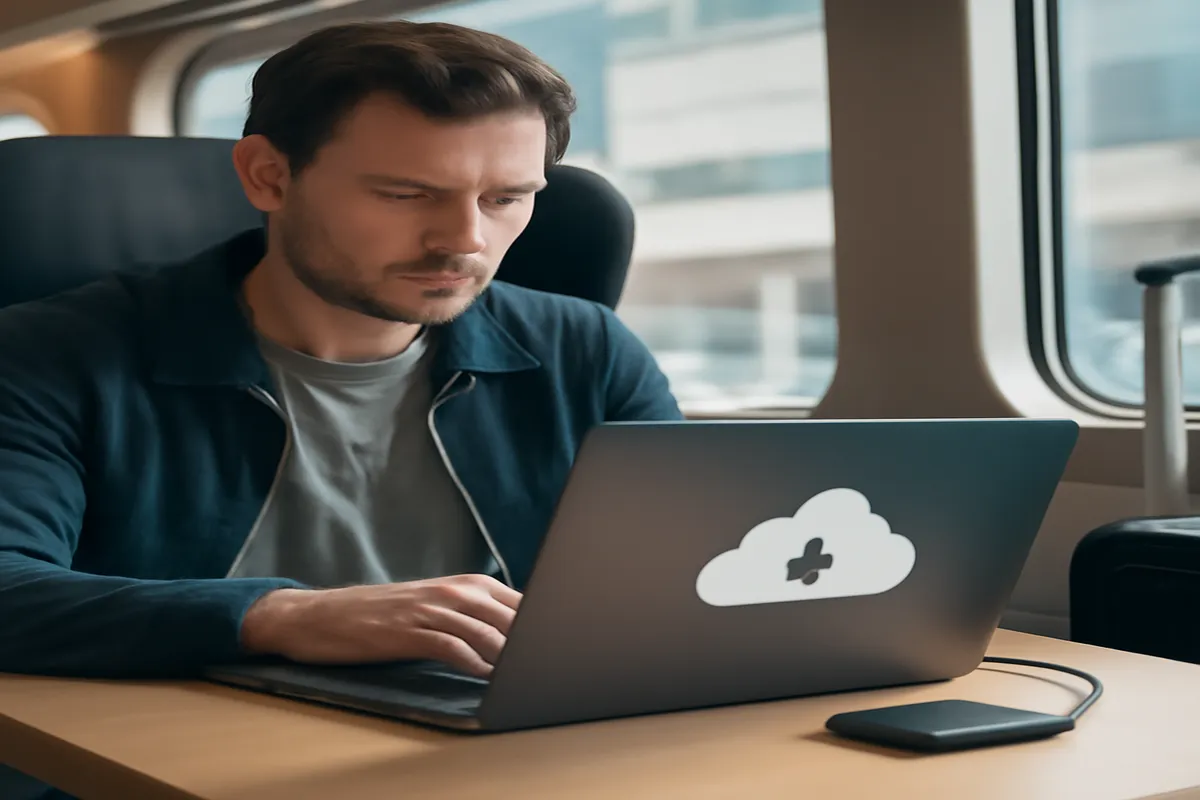 Schéma de la règle 3-2-1 de sauvegarde avec disque local, NAS et cloud