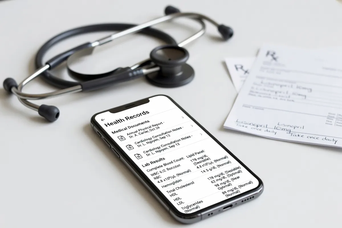 Classement de documents de santé numérisés — ordonnances, analyses et comptes-rendus