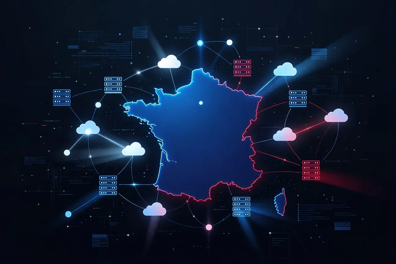 Carte de France et serveurs cloud souverain français