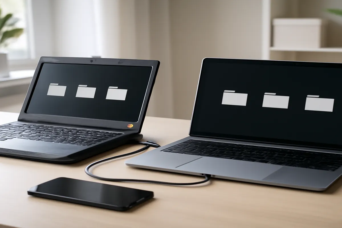 Transfert de données entre un ancien et un nouveau PC et smartphone lors d'une migration