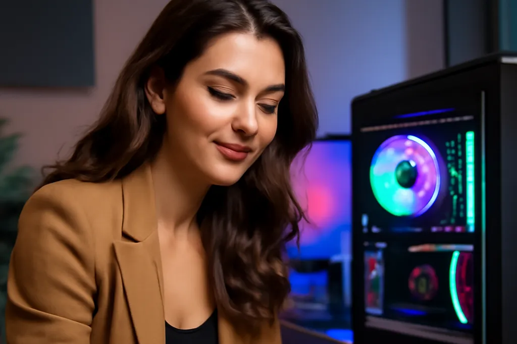 Joueuse sauvegardant ses fichiers de sauvegarde de jeux vidéo depuis son PC vers un disque externe